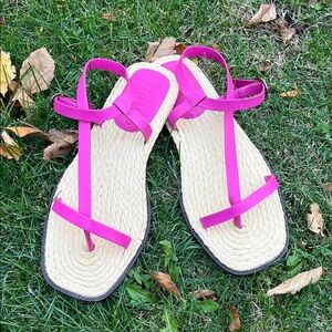 Farm Rio 8 NEW  Fuchsia Espadrille Sandals